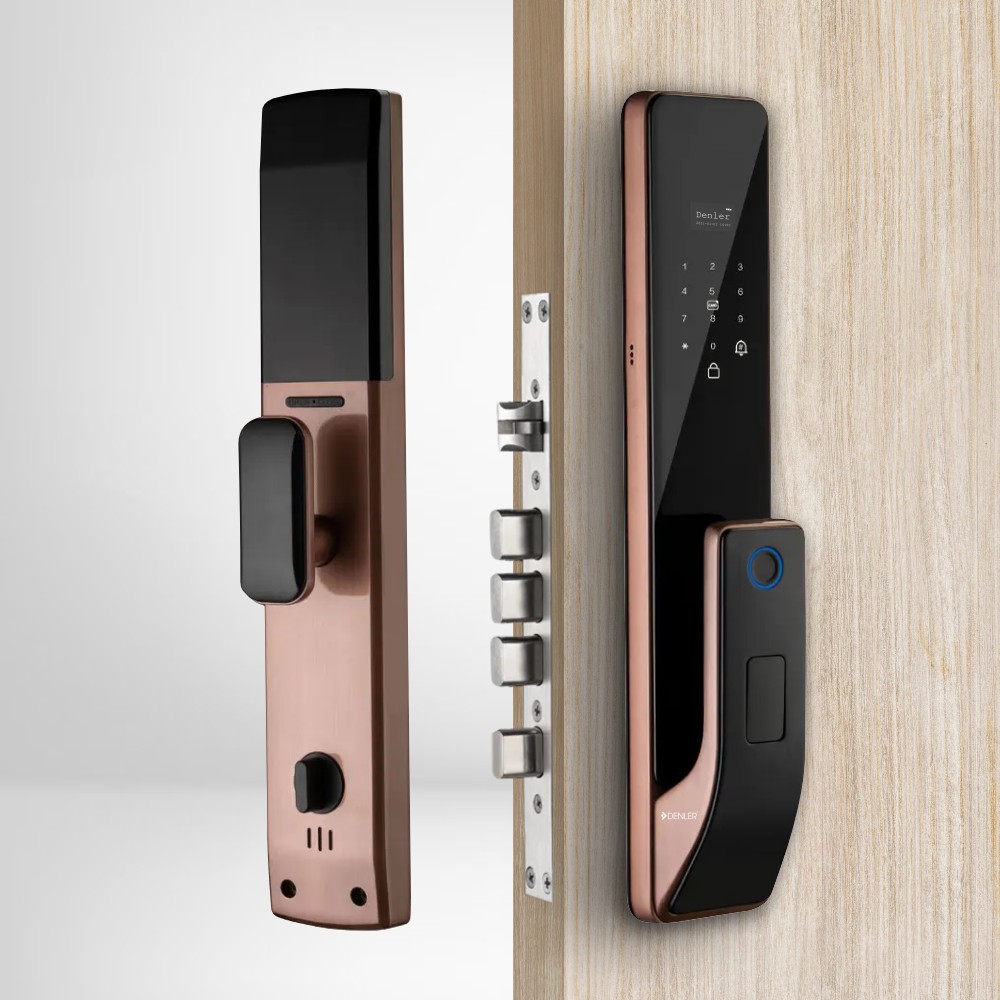 DL10v1 biometric smart lock rose gold